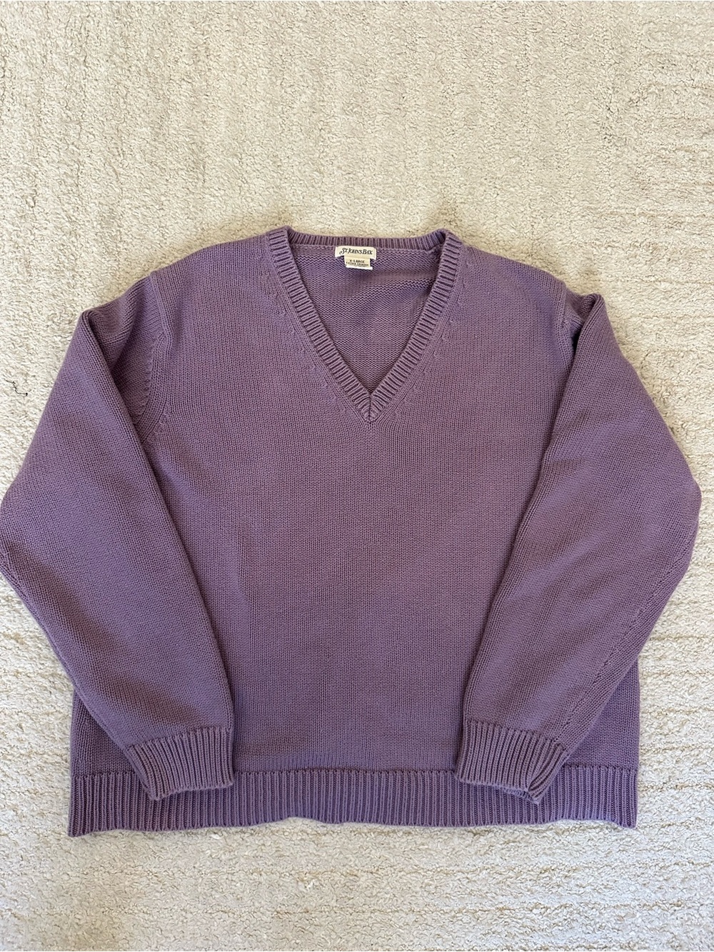 St. John’s Bay Lavender V-Neck Cotton Sweater
